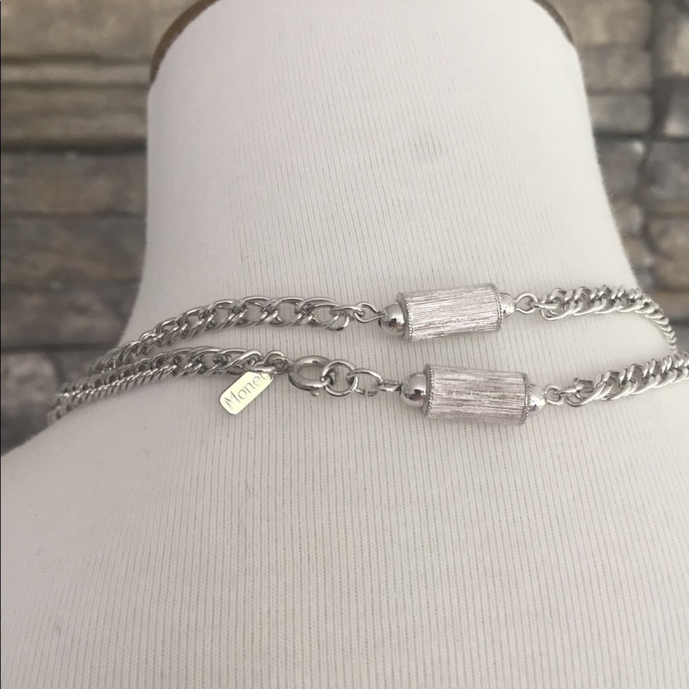 Monet long silver tone necklace - Picture 2 of 2